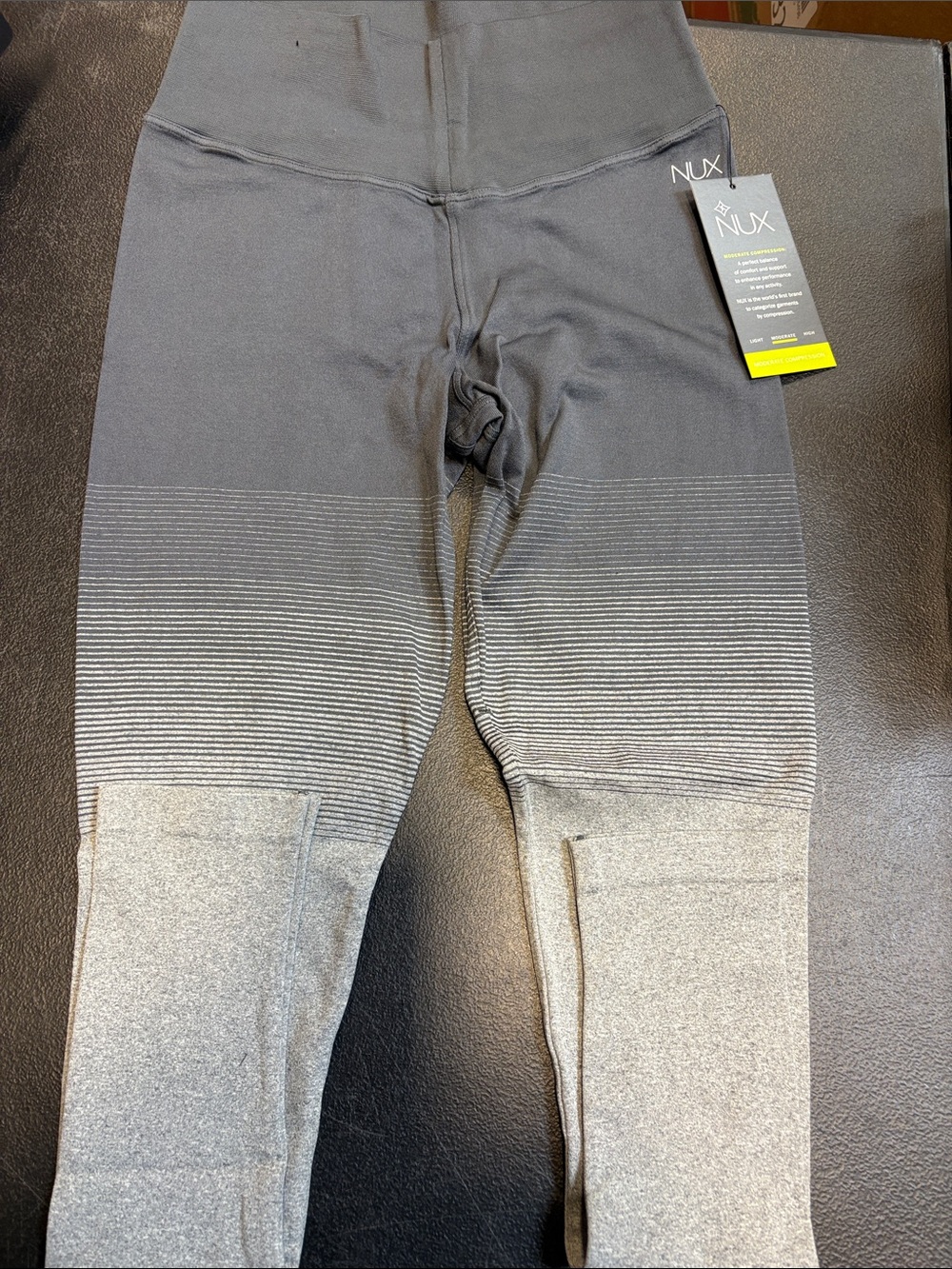 NUX Women’s Gray Ombre Seamless High-Waist Leggings